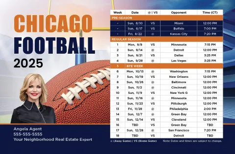 2025 Football Schedule - Chicago