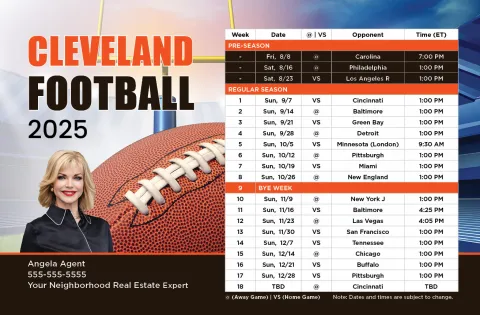 2025 Football Schedule - Cleveland