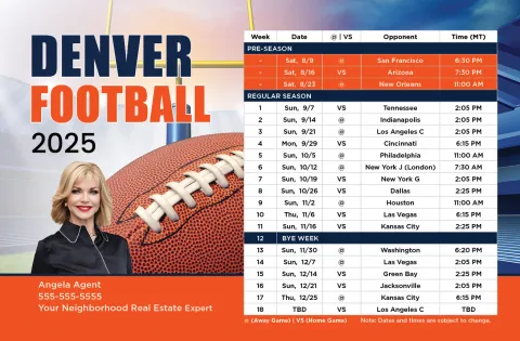 2025 Football Schedule - Denver