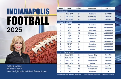 2025 Football Schedule - Indianapolis