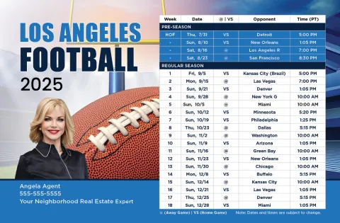 2025 Football Schedule - Los Angeles C