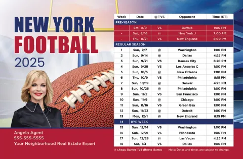 2025 Football Schedule - New York G