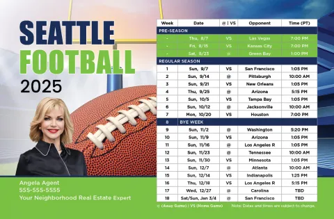 2025 Football Schedule - Seattle