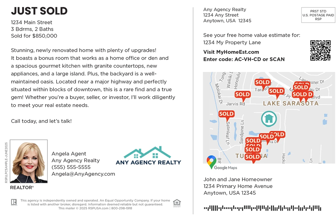 Just Sold Jumbo Back Layout Sample